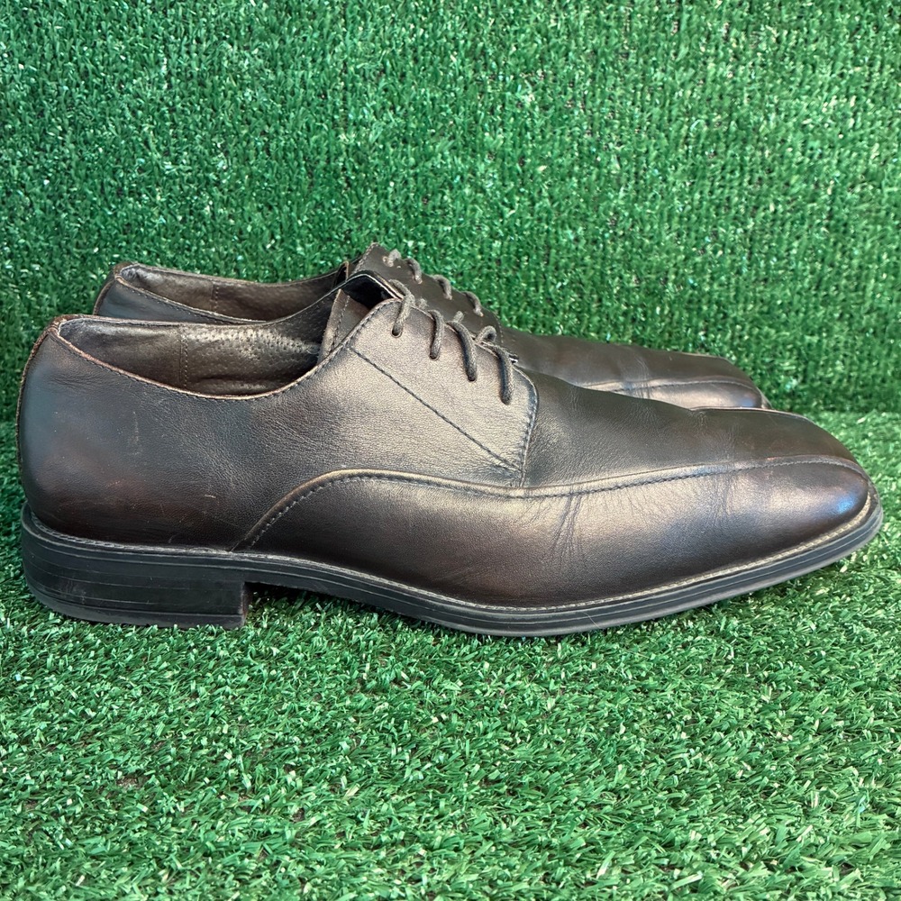 Stafford Signature Square Toe Leather Lace Up Oxford Dress Shoes Brown Mens 9.5M
